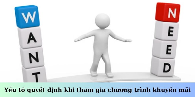 Yếu tố quyết định khi tham gia chương trình khuyến mãi